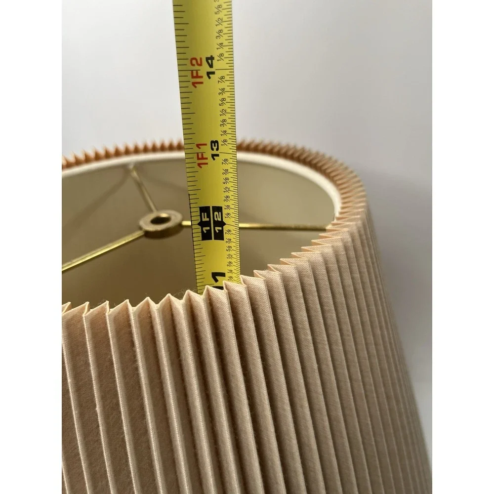Vintage Pleated Large Lamp Shade Cottage Farmhouse Decor